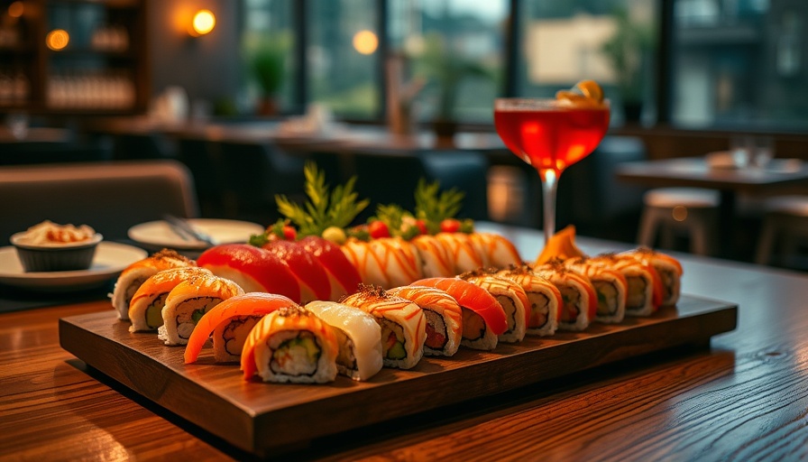 Delicious sushi and cocktail at one of the most booked restaurants in Miami, August 2025.