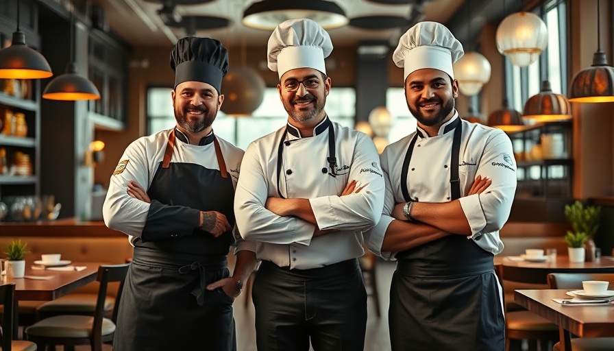 Chefs posing for Chef Appreciation Week Miami in diverse restaurant settings.