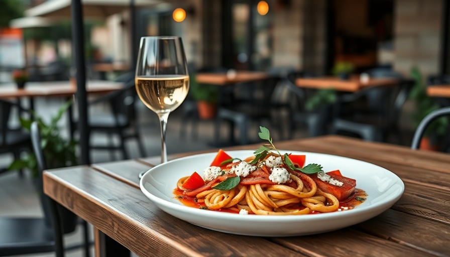 Italian dishes at a top Miami restaurant with wine.