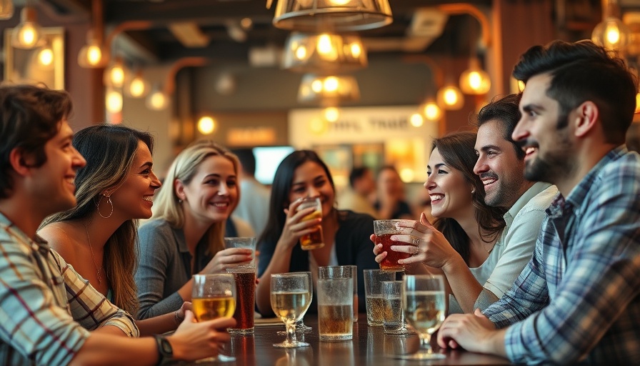 Diverse group enjoying drinks at one of the best restaurants in Brickell.