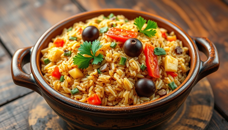 Vibrant Cuban rice dish from best Cuban restaurant in Miami.