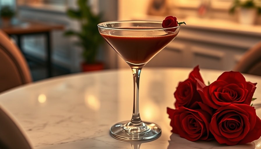 Elegant chocolate martini at best martini spots in Miami.