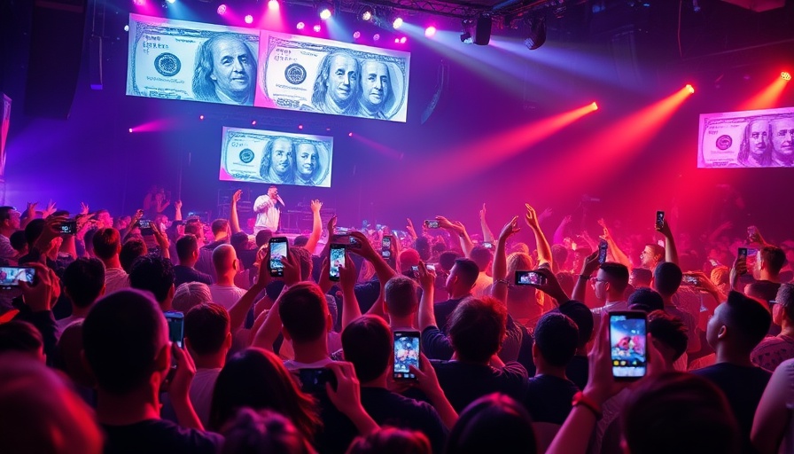 Quavo Miami concert scene with animated crowd