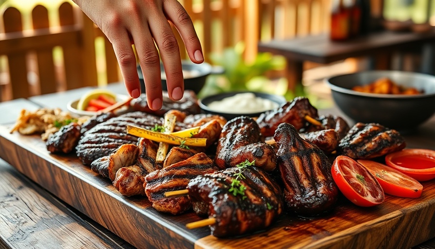 Delicious spread at Slab Daddy Barbecue in Miami.