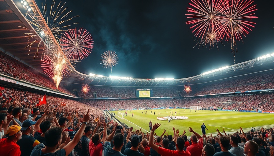 Inter Miami CF stadium with fireworks during a vibrant match.