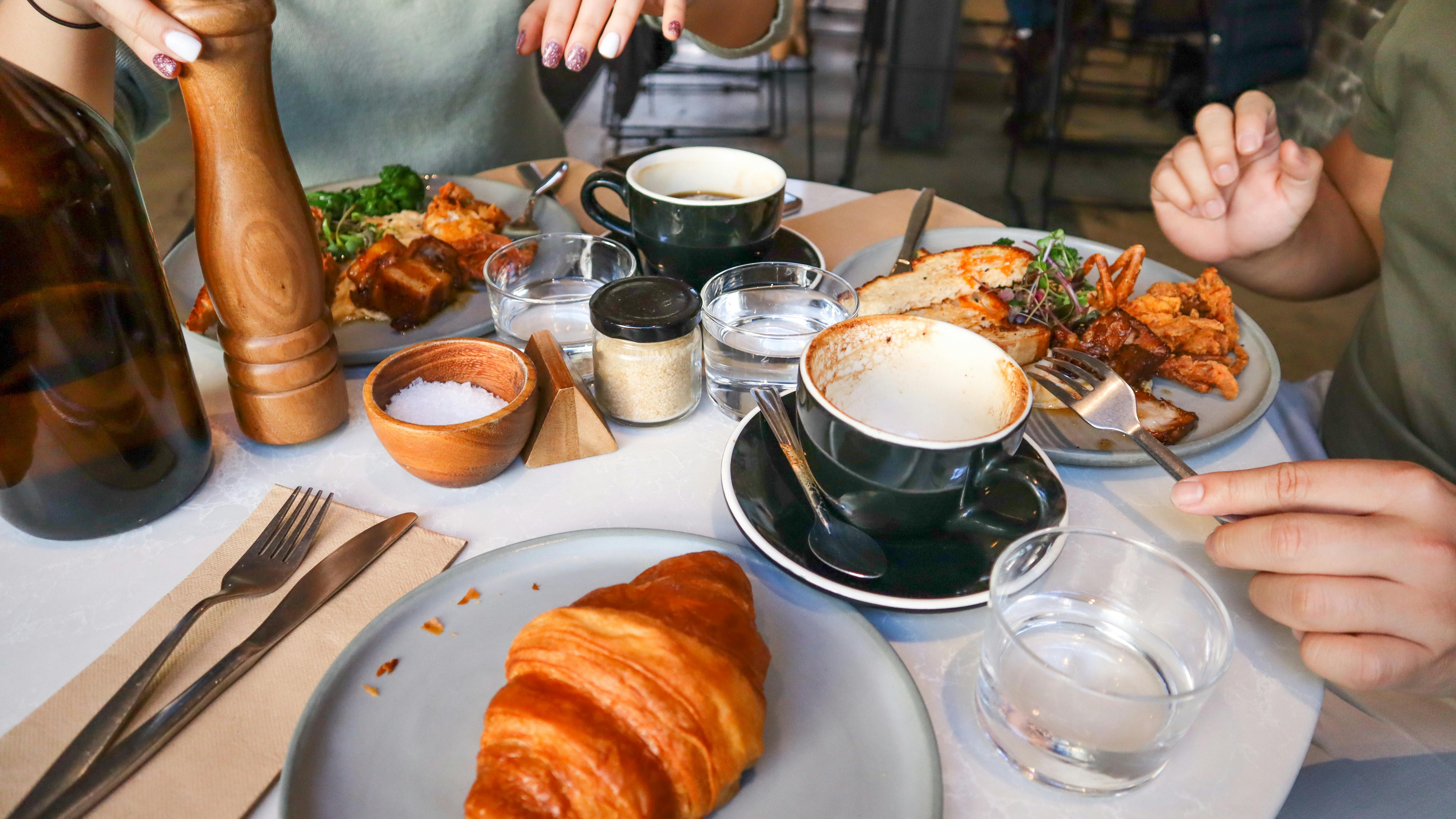 Elegant brunch setting with charcuterie spread, best brunch SA.