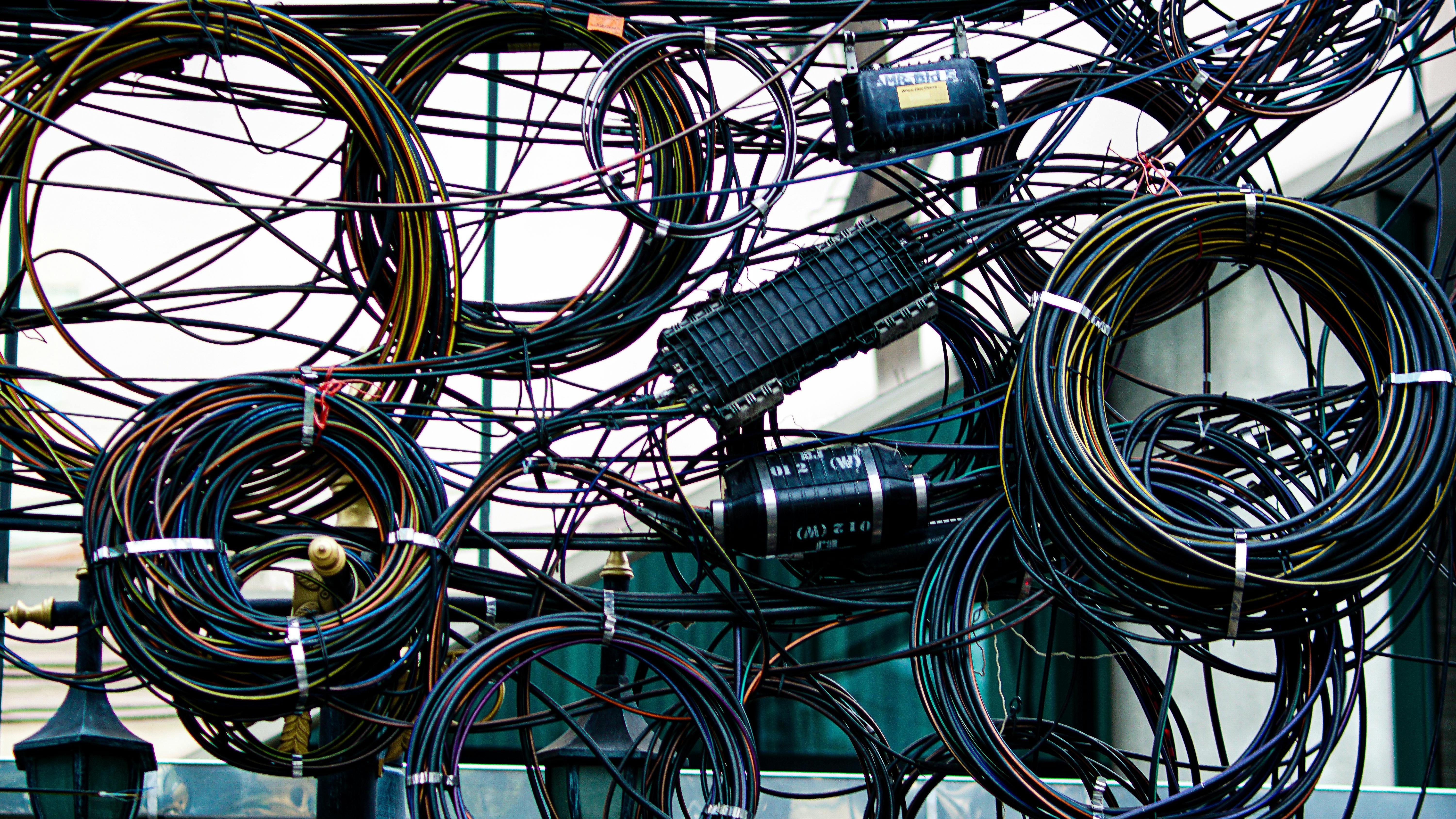 Colorful abstract wave representing broadband infrastructure funding.