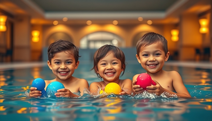 Children enjoying an indoor pool at a hotel in Omaha.