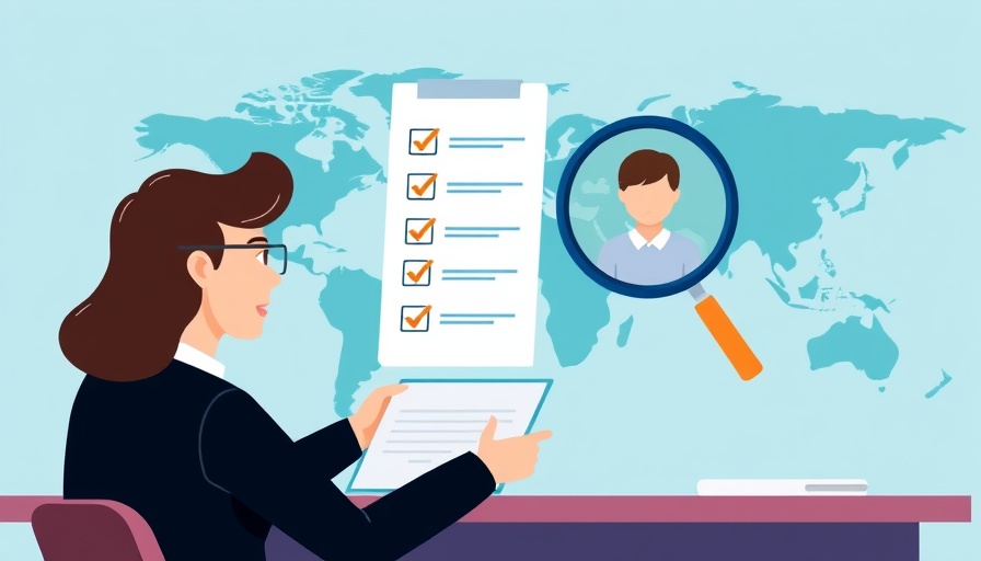 Illustration depicting recruiter hiring trends with digital tools and selection process.