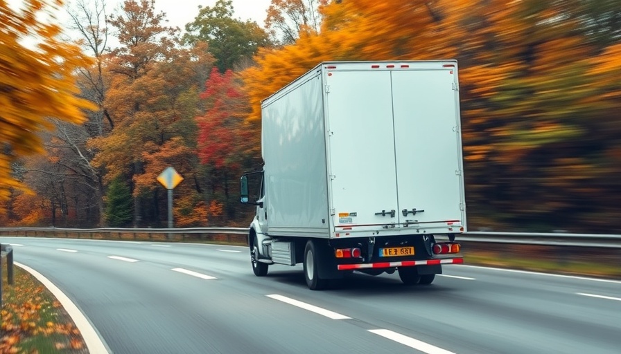 Cheapest Cross-Country Movers truck on a scenic highway