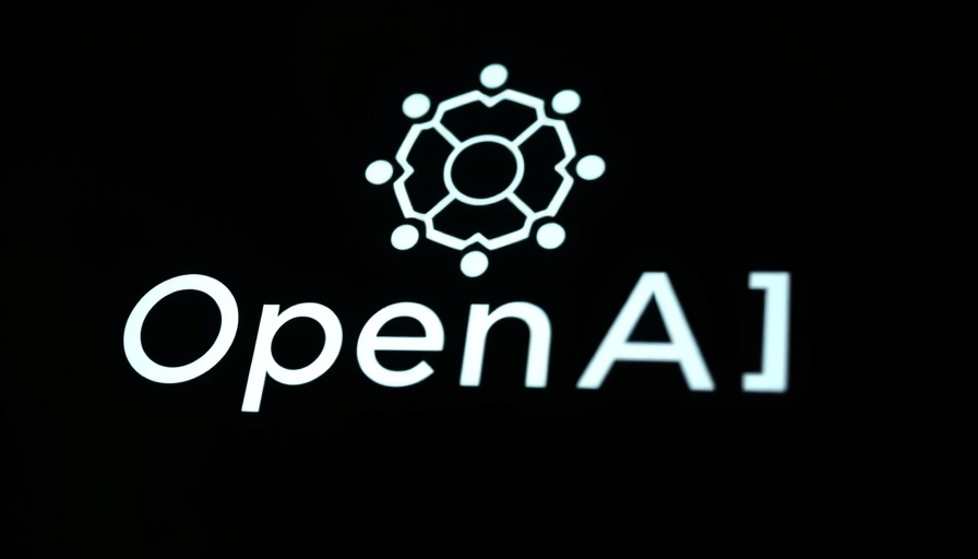 OpenAI logo with abstract design on green background