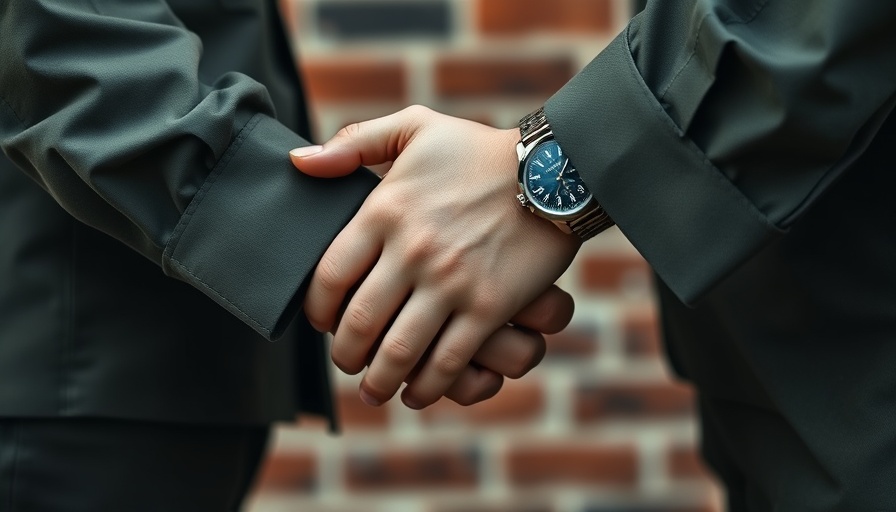 Military couple holding hands, symbolizing strength and love.