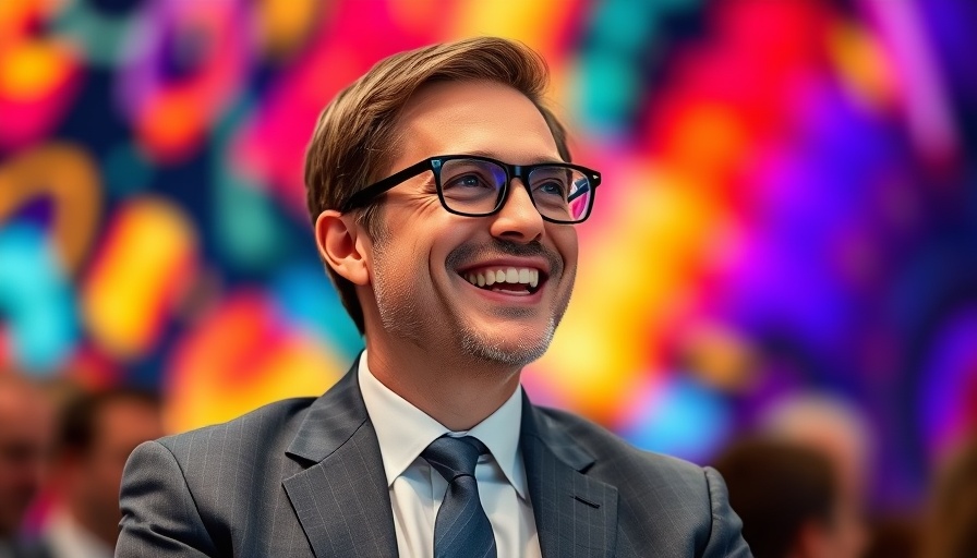 ZTE Global Summit AI Ecosystem Co-creation speaker with colorful background.