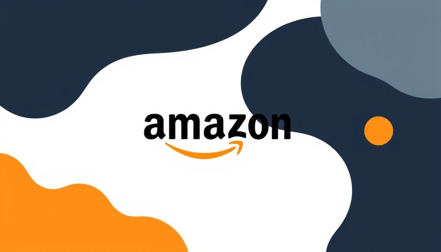 Amazon logo with black and orange background design.