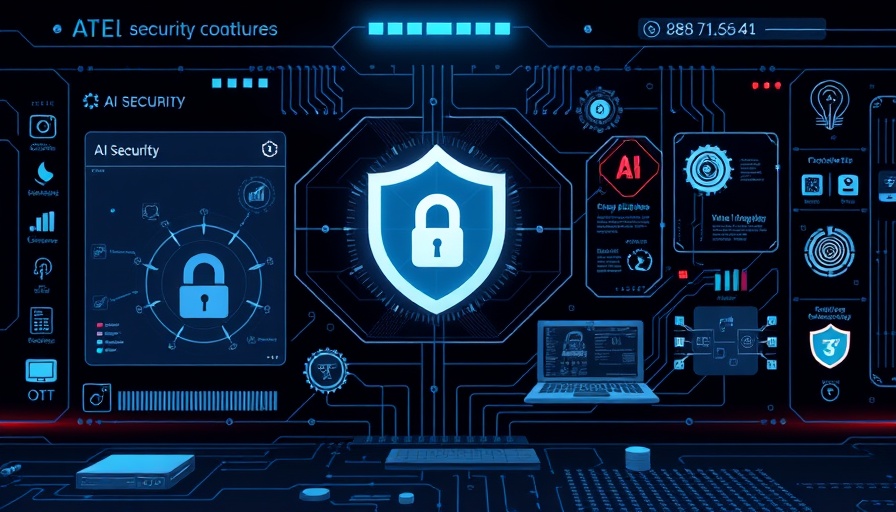 Digital interface illustrating AI safety mechanisms with icons and network scheme.