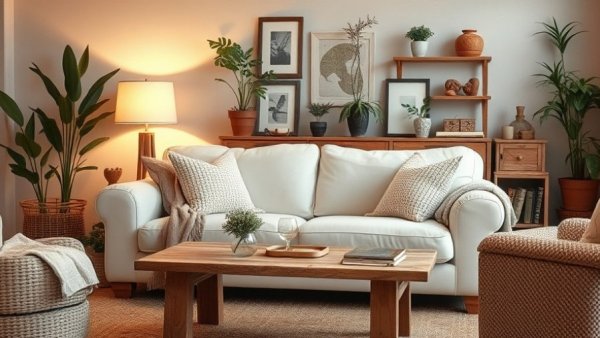 Cozy small home office ideas with rustic decor and light furniture.