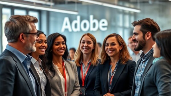 Adobe Jewish Employee Resource Group meeting in office.