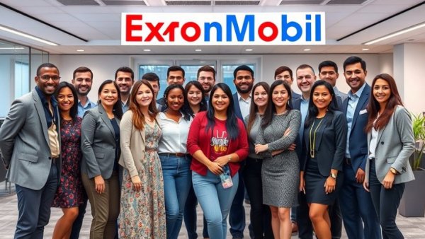 Diverse team at ExxonMobil showcasing diversity in the workplace.