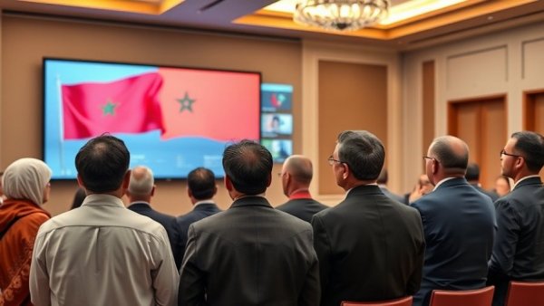 Group attending the Billionaire Realtors Summit in Morocco, engaged in a presentation.