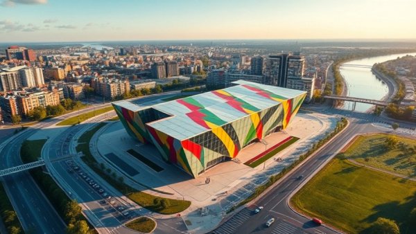 Omaha Children's Museum project pause aerial view