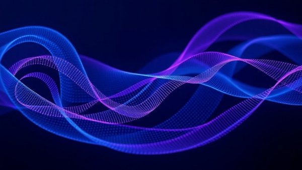 Digital waves with code illustrating the future of work automation