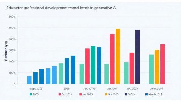 AI professional development for educators bar chart analysis