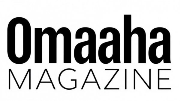 Omaha Magazine logo in black and white design.