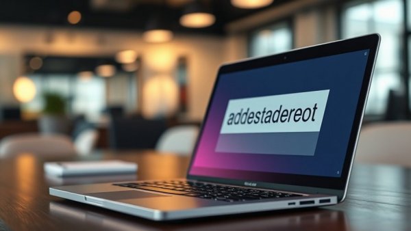 Laptop screen showing address error notification in office, labor law compliance context.