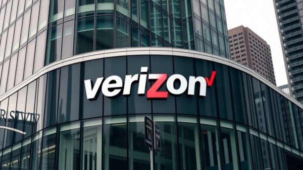 Verizon building facade showcasing corporate identity