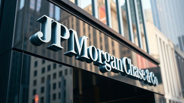 Corporate building with JP Morgan Chase & Co. sign
