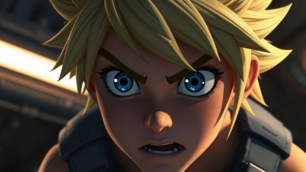 Final Fantasy VII Remake Intergrade demo character close-up.