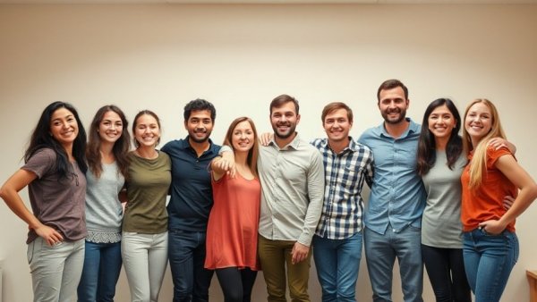 ERG news 2025: Group of eight people posing cheerfully indoors.