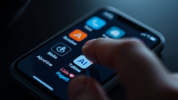 AI apps on smartphone screen, changing role of learning leaders amid AI.
