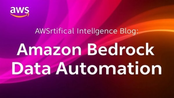 Amazon Bedrock Data Automation blog banner with gradient background.