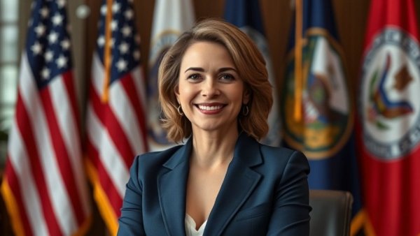 Confident woman in office setting for inclusive talent strategies.