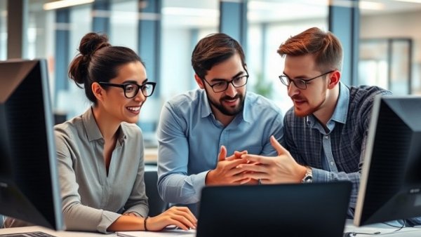 Focused professionals discussing strategy, representing charitable planning client retention.