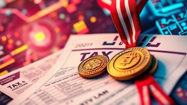 Abstract tax forms and medals symbolizing veteran-owned business success.
