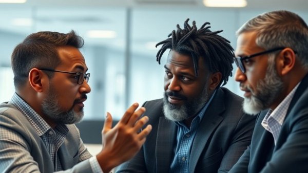 Three men discussing California billionaire tax response.