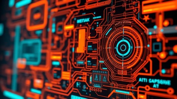 Futuristic AI interface illustrating skills forecasting in an AI era.