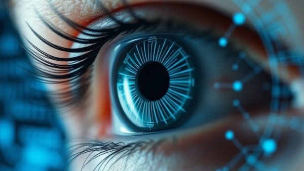 AI-enhanced eye scanning technology for autism screening.