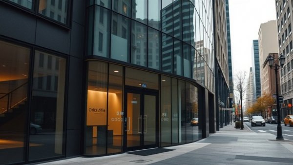 Urban office building facade at 131 M Street NE, highlighting employee performance environment.