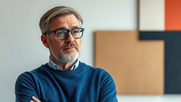 Middle-aged man embodying leadership during change.
