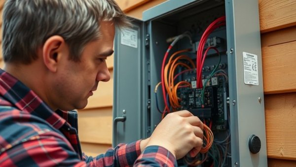 Technician working on electrical unit showcasing future-proof jobs in tech.