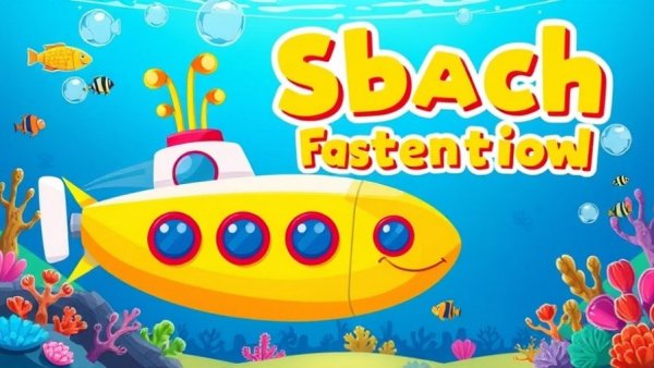 Colorful 'School Discovery Day at The DoSeum' poster with submarine and marine life.