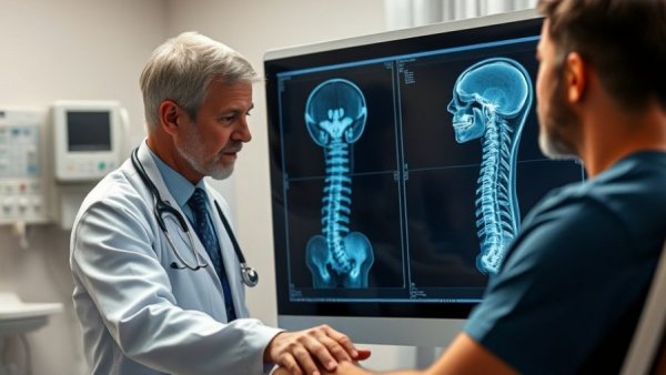 Doctor using AI to analyze MRI scan on tablet, UK government healthcare AI strategy.