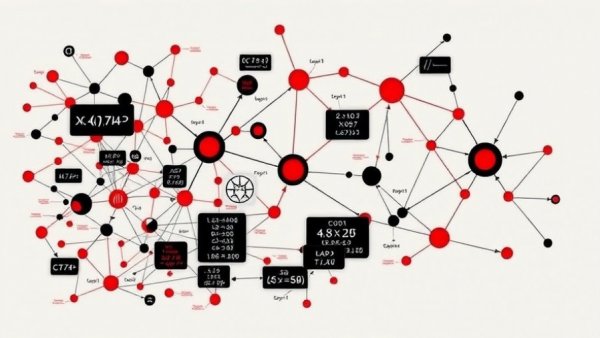Data visualization illustrating deep-thinking ratio for LLM accuracy, with nodes and graphs.