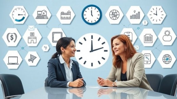 Visual guide to minimum wage compliance solutions with industry icons.