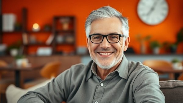 Varun Pasricha smiling cheerfully indoors against an orange backdrop.