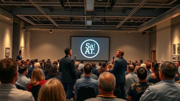 San Antonio arts event presenters in modern setting.