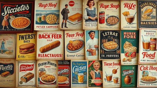 Collage of vintage food advertisements showcasing historical products for ERG leadership updates 2025.